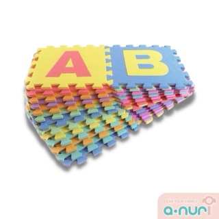 สินค้า Anuri แผ่นรองคลาน แบบจิ๊กซอว์ ลาย ABC (1 set มี 26 แผ่น) EVA แผ่นรองคลานจิ๊กซอว์ กันกระแทก ขนาด 30x30cm ของเล่นเด็ก