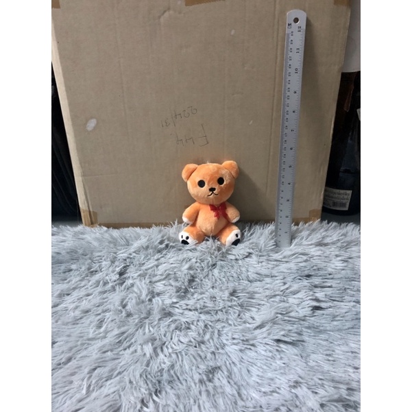 หมีส้มหลังน้ำตาล-พวงกุญแจตุ๊กตาการ์ตูนดังจากโกดังญี่ปุ่น-ของแท้-มือ1-พร้อมส่ง