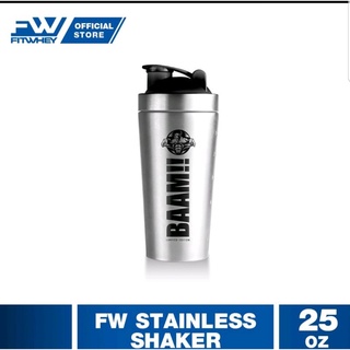 FITWHEY STEAINLESS SHAKER BAAM LIMITED EDITION แก้วเช้กเกอร์สแตนเลส แข็งแรง ทนทาน ขนาด 25 Oz