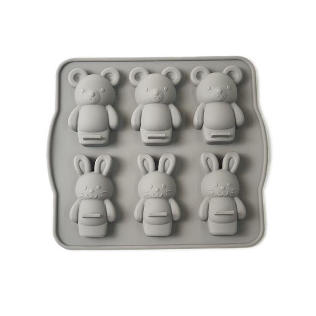 rabbit-bear-silicone-mold-พิมพ์ซิลิโคน-ทำขนม-โมล์สบู่-ลายหมีกับกระต่าย