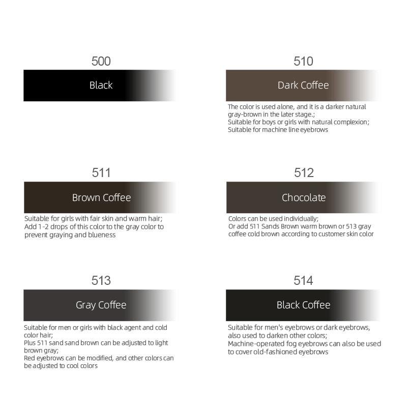 aimoosi-ตัวอย่างสี-3-มล-6-สี-กึ่งถาวร-แต่งหน้า-ไมโครเบลด-เม็ดสี-คิ้ว-อายไลเนอร์-เม็ดสี-pmu-หมึกสักคิ้ว