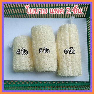 [ 2 อัน] ใยบวบ ใยบวบขัดตัว ใยบวบขัดผิว ใยบวบธรรมชาติ ยิ่งใช้ยิ่งนิ่ม Natural Loofah Sponge