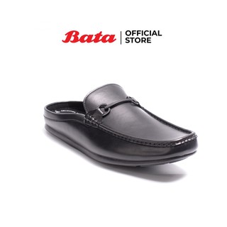 สินค้า Bata บาจา รองเท้าเปิดส้นผู้ชาย รองเท้าลำลอง รองเท้าทำงาน รองเท้ามอคคาซีนเปิดส้น หนังเทียม รองเท้าสำหรับผู้ชาย รุ่น Moore สีดำ 8416222