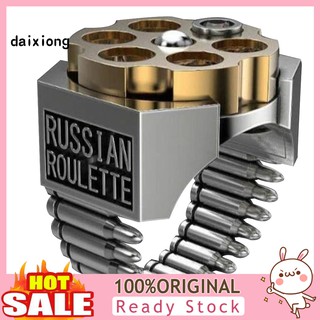 jz.Punk Men Plated Russian Roulette Shaped Finger Ring Party Club Jewelry Gift