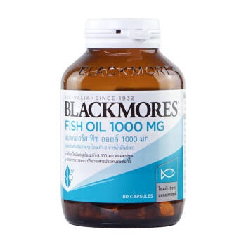 blackmores-แบลคมอร์ส-ฟิช-ออยล์-1000-น้ำมันปลาชนิดแคปซูล-80capsules