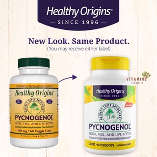 ภาพขนาดย่อของภาพหน้าปกสินค้าพร้อมส่ง ส่วนลด 234.-  เปลือกสน พิกโนจีนอล 100mg. 30/60 เม็ด Healthy Origins, Pycnogenol  100 mg, จากร้าน vitamins_and_health บน Shopee