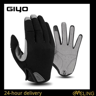 Giyo S-05 ถุงมือเต็มนิ้ว หน้าจอสัมผัส กันลื่น สําหรับออกกําลังกาย วิ่ง เดินป่า ตั้งแคมป์ แข่งรถ