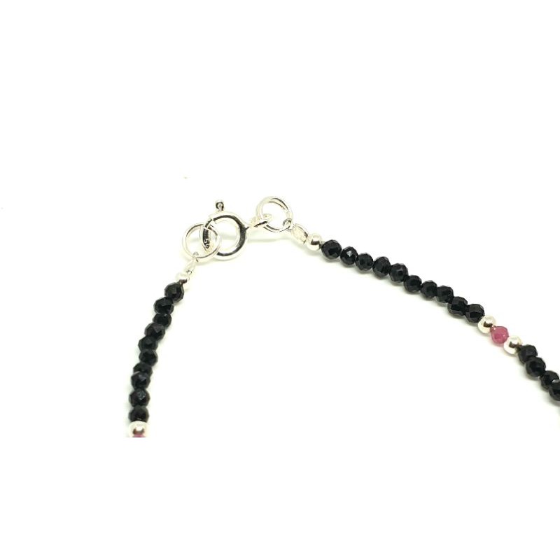 สร้อยข้อมือ-หินนิลดำแท้-และ-อัญมณีทับทิม-เงิน-925-แท้-natural-black-spinel-amp-ruby-bracelet