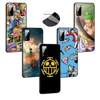 เคสโทรศัพท์มือถือนิ่ม ลาย One Piece Luffy Zoro Sab สีดํา สําหรับ Samsung Galaxy A31 A41 A42 A51 A52 A71 A72 A81 A82 A91 DN11