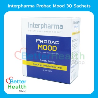 สินค้า ☀️ EXP 17/04/25 ☀️Interpharma Probac Mood 30 Sachets อาหารเสริมช่วยผ่อนคลาย แก้ภาวะเครียด