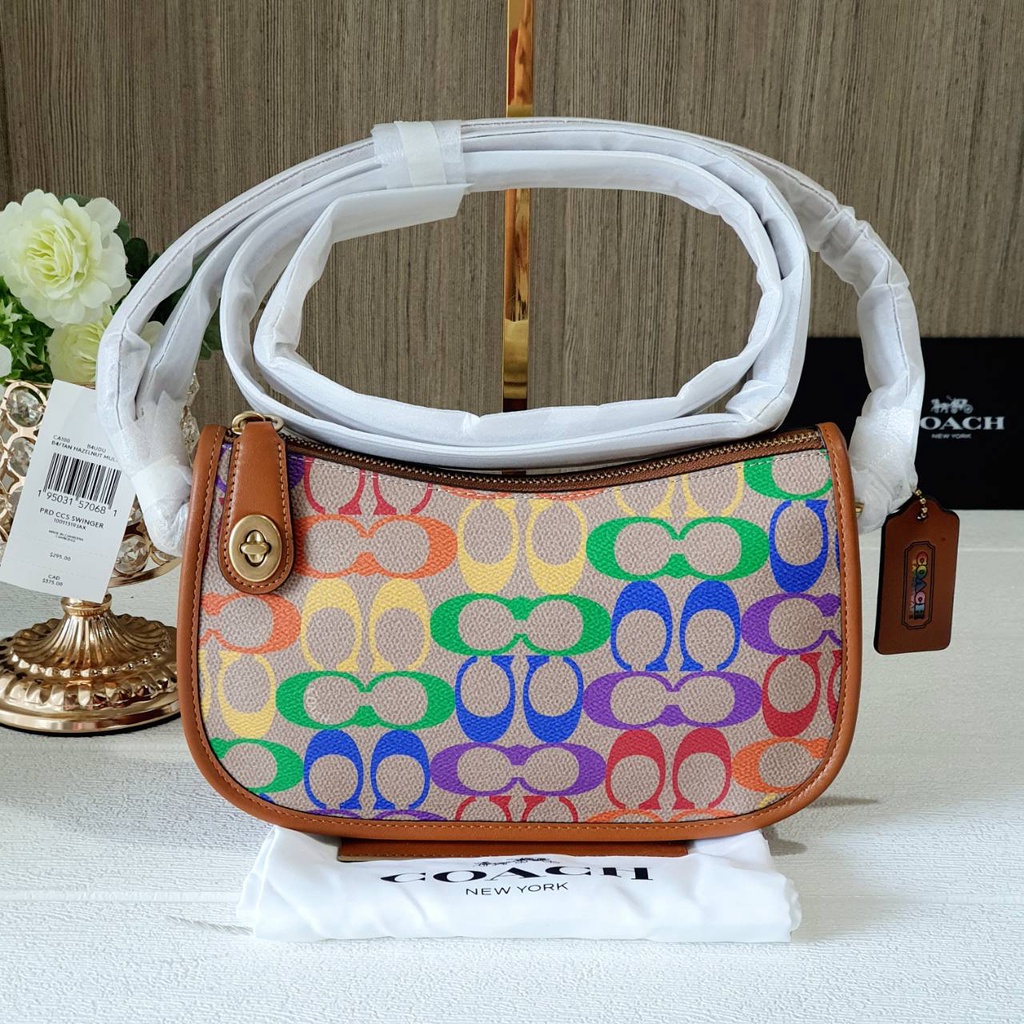 แท้-พร้อมส่ง-งาน-shop-coach-ca100-swinger-in-rainbow-signature-canvas-สวิงเกอร์ใบใหญ่