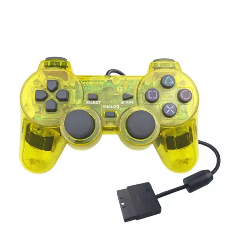 จอย-ps2-playstation-2-สี-มีสาย-สั่นได้-wired-ps2-controller-ใช้ได้กับเครื่องเล่น-playstation-2