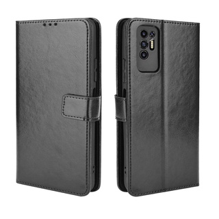 Tecno Pova 2 เคส Leather Case เคสโทรศัพท์ Stand Wallet Tecno Pova 2 Pova2 เคสมือถือ Cover