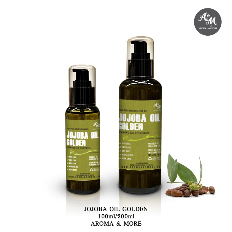 aroma-amp-more-jojoba-oil-golden-น้ำมันโจโจบา-บริสุทธิ์-unrefined-cosmetic-grade-100-200ml-spain