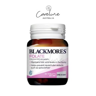 สินค้า พร้อมส่ง Blackmores Folate 500 mcg 90 เม็ด โฟเลต เตรียมความพร้อมสำหรับการตั้งครรภ์