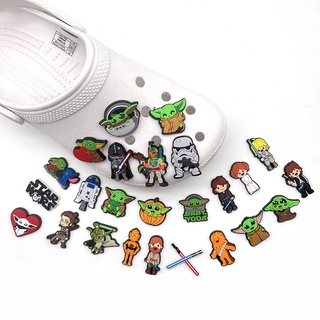 จี้รูป Star Wars Jibitz Croc Baby Yoda น่ารัก เครื่องประดับ สําหรับตกแต่งรองเท้าเด็ก