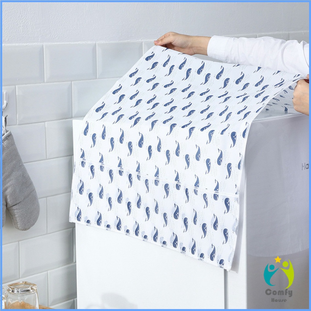 comfy-ผ้าคลุมตู้เย็น-ในครัวเรือน-ผ้ากันฝุ่-นและถุงเก็บ-ของเครื่องซักผ้าผ้-าเตาอบไม-refrigerator-cover-with-pocket
