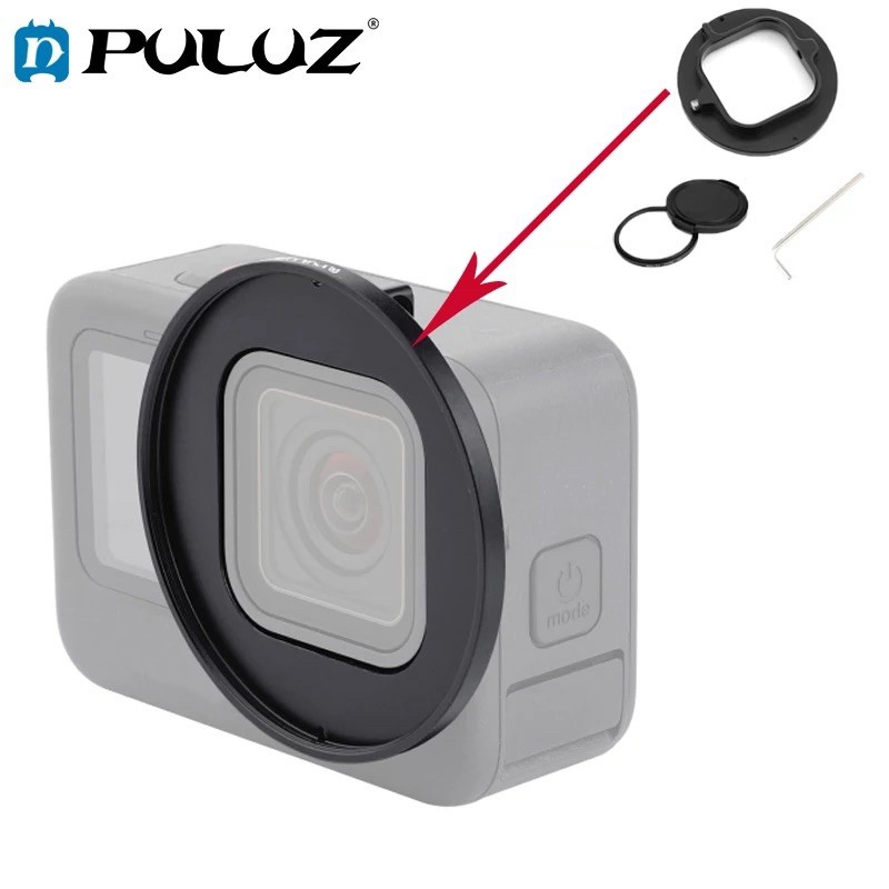 PULUZ Gopro 12 11 10 9 ขนาด 52mm UV Lens Filter + Adapter Ring for ...