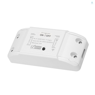 Anew* Tuya สวิตช์อัจฉริยะ WiFi ไร้สาย 10A 2200W ควบคุมผ่านแอป ตั้งเวลาอัตโนมัติ ควบคุมด้วยเสียง สําหรับ Amazon Alexa Google Home