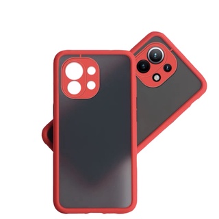 ส่งจากไทย Case Xiaomi Mi 11Lite เคสเสี่ยวมี่ เคสกันกระแทก ปุ่มสีผิวด้าน เคสขอบนิ่มหลังแข็งขุ่น คลุมกล้อง