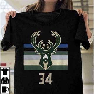 T-shirt  เสื้อยืด พิมพ์ลาย Unseix Milwaukee Bucks Nba สไตล์สปอร์ต สําหรับผู้ชายS-5XL