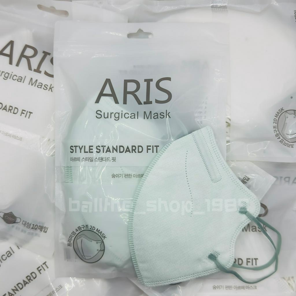 พร้อมส่ง-aris-surgical-mask-แมสอั๊ม-แมส3d-หน้ากากอนามัยทรงปีกนก-1-ซองมี-10-ชิ้น-ใส่สบาย