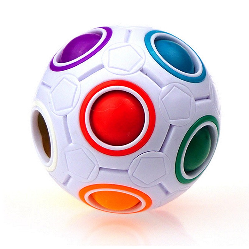 ภาพหน้าปกสินค้าลูกบอล กดเล่น สีรุ้ง ของเล่นเสริมการเรียนรู้เด็ก