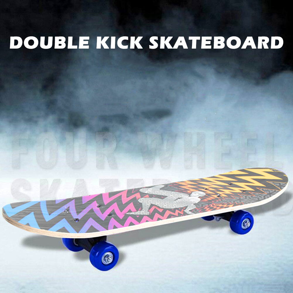 ภาพสินค้าสเก็ตบอร์ด Double Kick 7-Layer Maple Deck Skateboard for Kids Beginners จากร้าน z523hklwj3 บน Shopee ภาพที่ 8