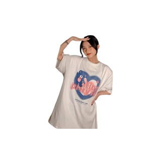 โปรโมชั่น : SALABOพร้อมส่ง⭐️50ลาย⭐️รวม เสื้อแขนสั้น Oversize เสื้อคอกลมแขนสั้น พื้นขาวสกรีนลายน่ารักๆ เท่ๆ C009