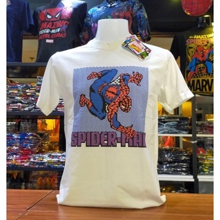 เสื้อยืดMarvel_ลิขสิทธิ์แท้ลายSpiderman.สีขาว(mvx-054)