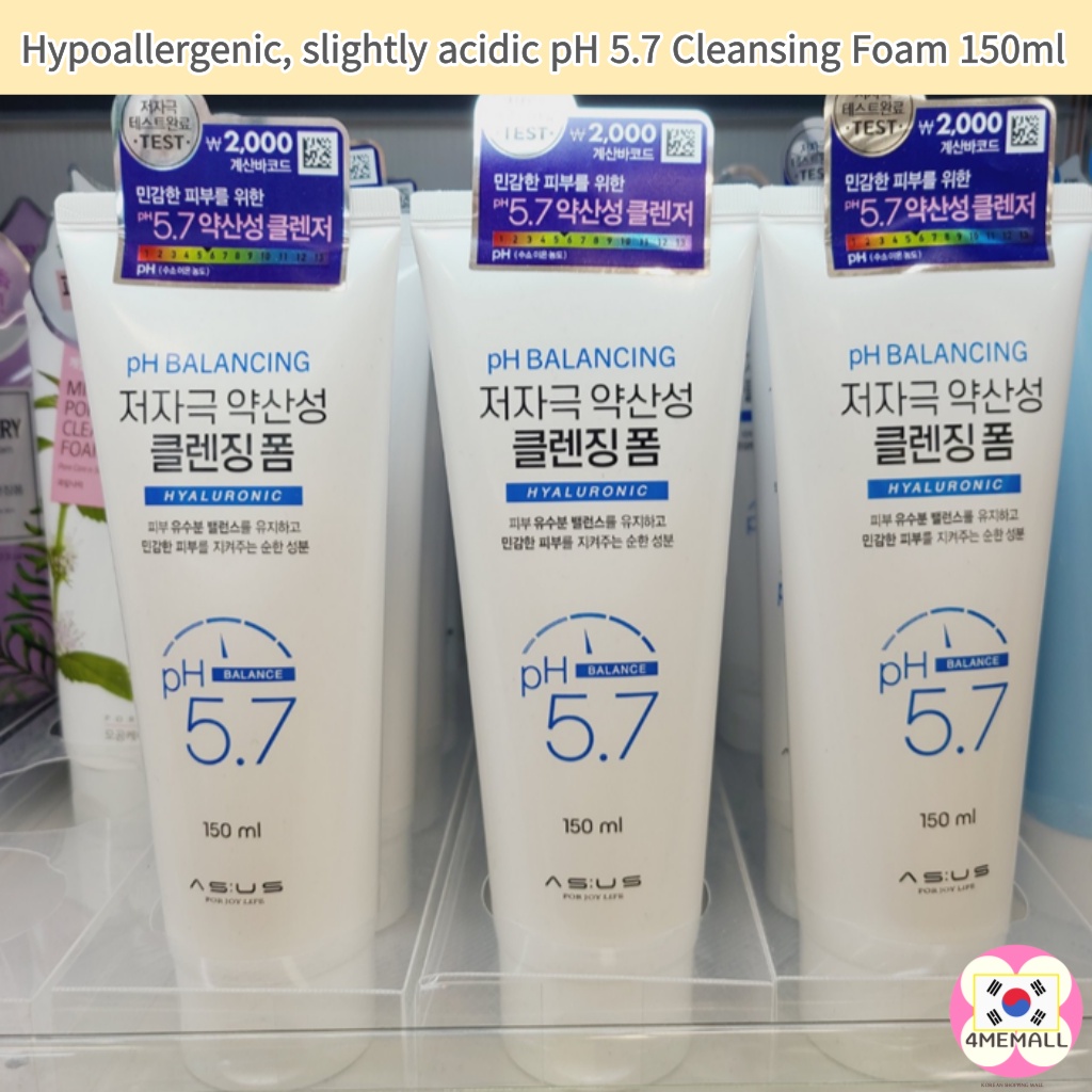 hypoallergenic-slightly-acidic-ph-5-7-balancing-cleansing-foam-150ml-made-in-korea-makeup-remover-for-sensitive-skin-daiso