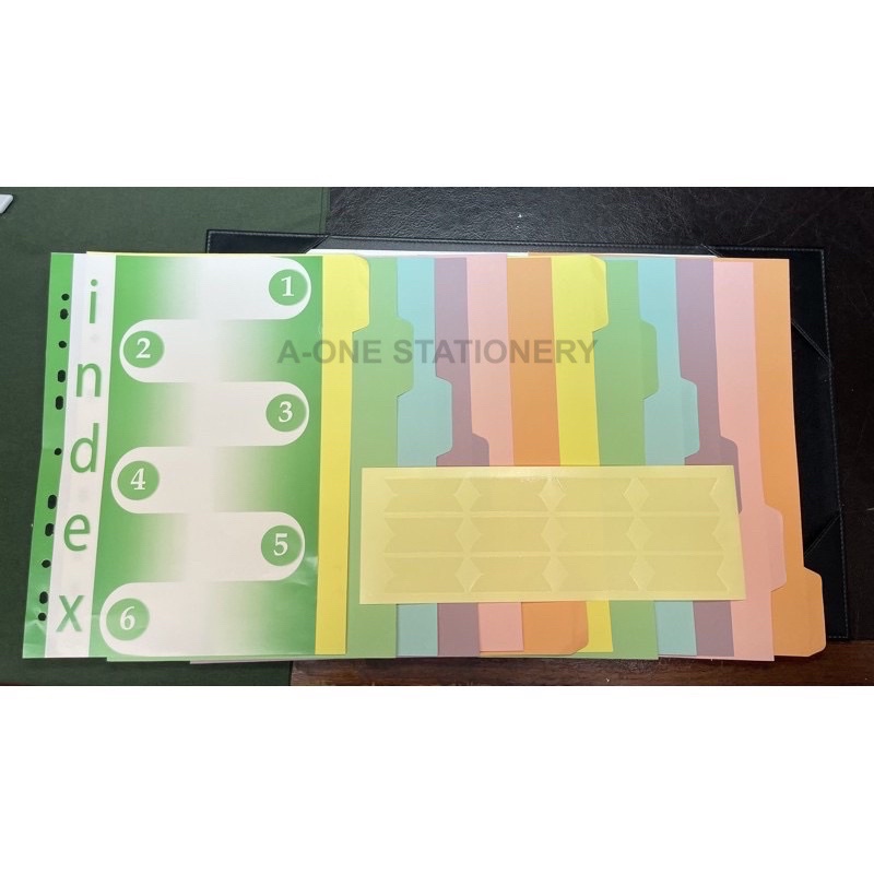 อินเด็กซ์-index-อินเด็กซ์ที่คั่นแฟ้ม-กระดาษ-12-แผ่น-หนา-120-แกรม-6-สี-สีหวานใช้ง่าย