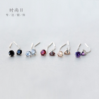 S925 sterling silver zircon ear line simple and cute earrings student female jewelry gift