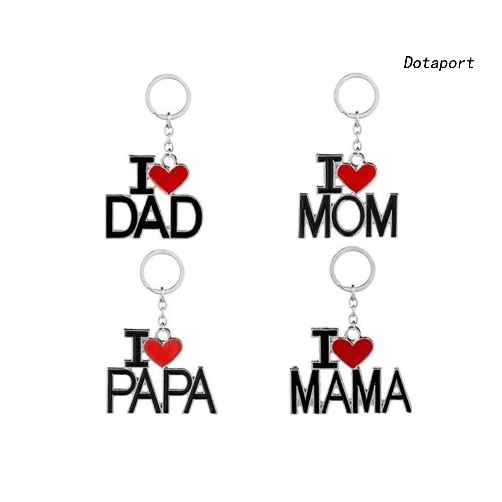 dota-พวงกุญแจจี้ตัวอักษร-i-love-mom-dad-mama-papa
