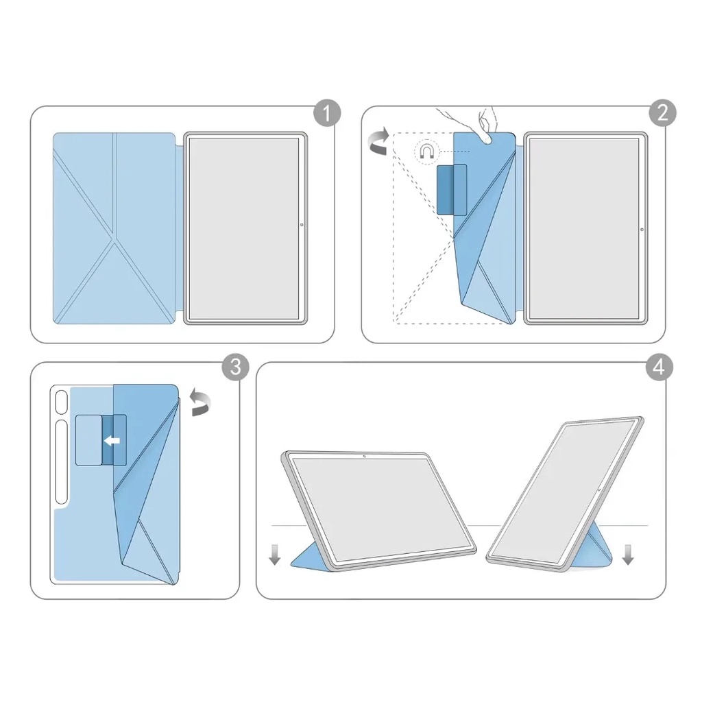 เคส-tpu-นิ่ม-ปิดด้านหลัง-แบบบาง-พับได้-หลายมุม-สําหรับ-samsung-tab-s8-ultra-x900-x906-14-6-นิ้ว