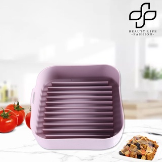 BEA™  Baking Tray Multifunctional Temperature Resistant Silicone Square AirFryer Pan Holder Cake Kitchen