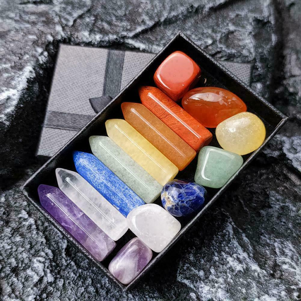 คริสตัลควอตซ์ธรรมชาติ-reiki-14-ชิ้นพร้อมกล่อง