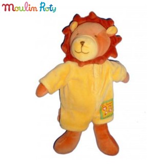 Moulin Roty ตุ๊กตาสิงโต ตุ๊กตาออร์แกนิค ตุ๊กตาผ้าขน 27cm. Les Loustics Lion MR-636014