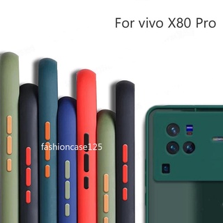 สําหรับ Vivo X80 Pro X 80 ฝาครอบ PC + TPU โทรศัพท์ กันชน เกราะ กันกระแทก โปร่งแสง เคลือบด้าน เคส