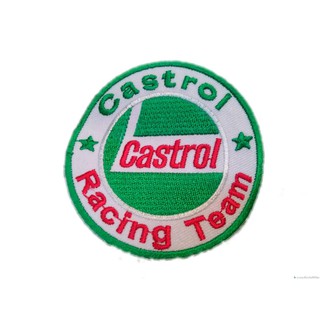 Castrol ป้ายติดเสื้อแจ็คเก็ต อาร์ม ป้าย ตัวรีดติดเสื้อ อาร์มรีด อาร์มปัก Badge Embroidered Sew Iron On Patches