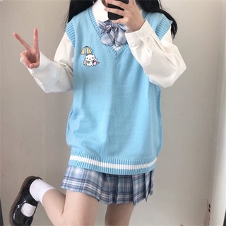 เสื้อกันหนาว ผ้าถัก ทรงหลวม ลาย Kuromi Melody Cinnamon Dog น่ารัก สไตล์ญี่ปุ่น สําหรับผู้หญิง และนักเรียน