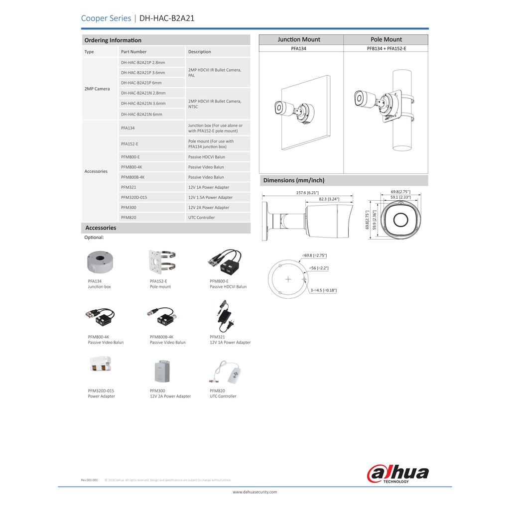 dahua-hac-b2a21p-3-6-เลนส์-3-6-mm-กล้องวงจรปิด-2mp-hdcvi-ir-bullet-camera-ความละเอียด-2-ล้าน-พิกเซล