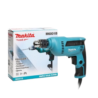 สว่าน ปรับรอบ ซ้าย-ขวา 3/8นิ้ว 3หุน 450W M6001B MAKITA 10มม. เจาะไม้ เจาะเหล็ก เจาะโลหะ