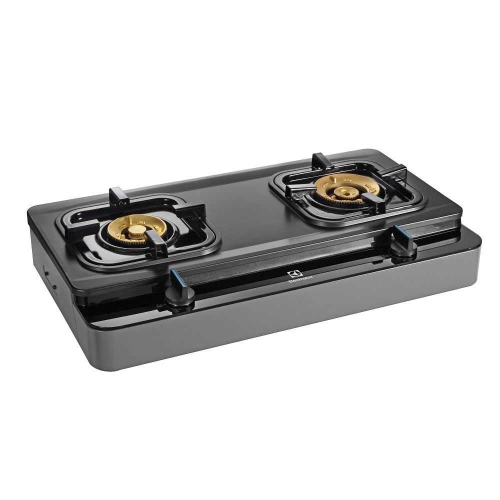 Electrolux ETG728TL เตาแก๊สตั้งโต๊ะ 70 ซม. หัวเตาทองเหลือง 2 หัว ทำความร้อน 3.4 และ 4.3 กิโลวัตต์