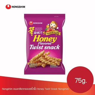 nongshim honey twist snack ขนมเกาหลี ขนมเกลียวกรอบรสน้ำผึ้ง 농심 꿀꽈배기 75g