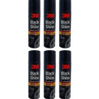 3M Black and Shine Tire Restorer สเปรย์โฟมเคลือบเงาและปกป้องยางรถยนต์ ขนาด 440 ml, ชุด 6 กระป๋อง