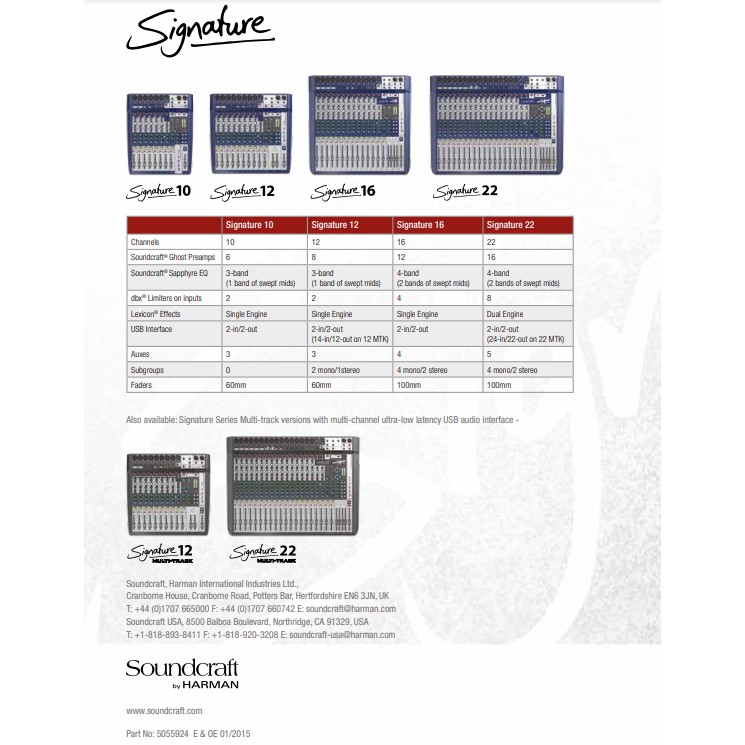 มิกเซอร์ เครื่องผสมสัญญาณเสียง 12 ช่อง MIXER SoundCraft Signature 12  Compact analogue mixing Signature sound | Shopee Thailand