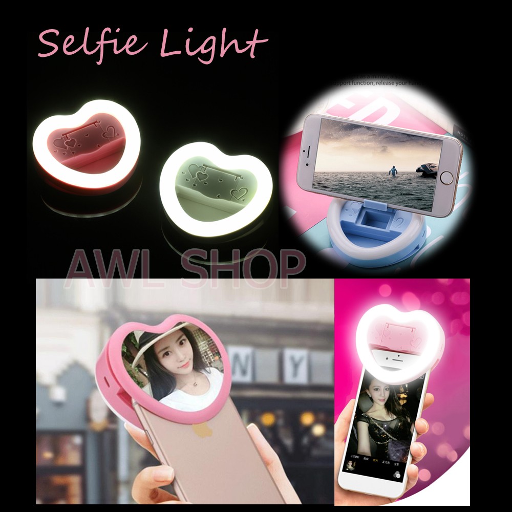 โล๊ะจาก159เหลือ59ไฟเซลฟี่ทีวางมือถือหัวใจ-selfie-beauty-light-bz-218-สีชมพู