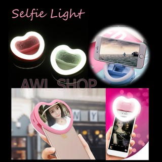 โล๊ะจาก159เหลือ59ไฟเซลฟี่ทีวางมือถือหัวใจ Selfie beauty light BZ-218 สีชมพู