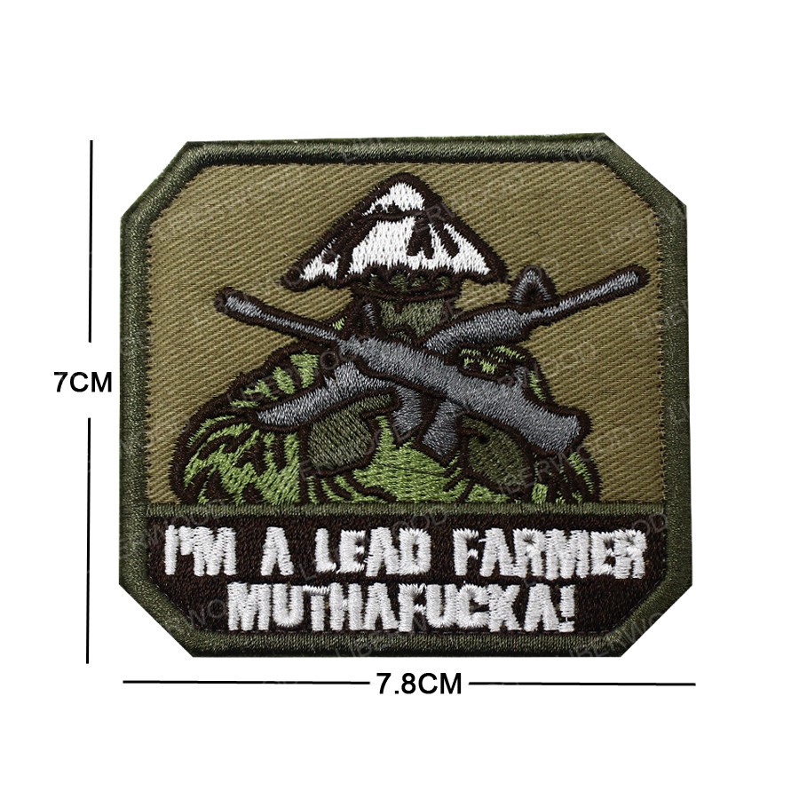 แผ่นป้ายพิมพ์ลาย-i-m-a-lead-farmer-patch-สําหรับติดเสื้อผ้ากระเป๋าเป้สะพายหลัง